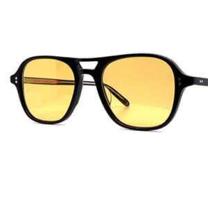 Garrett Leight California Optical - Doc Sun in Black with Yellow Lens